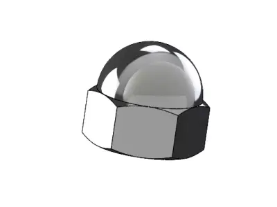 M6 Cap Nut 3D model