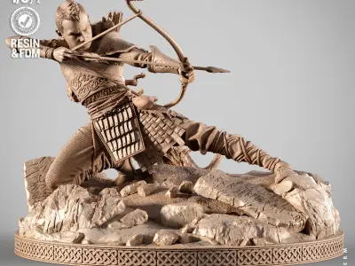 Wicked Video Games Atreus Sculpture 3D print model