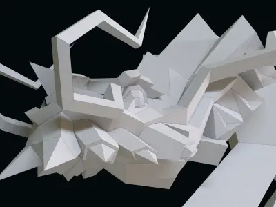 Dragon Low-poly 3D model 3