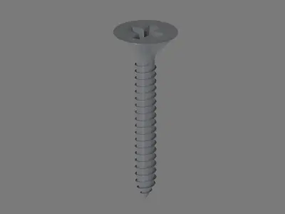 screw 3D model Textured