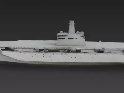 Modern Nuclear Aircraft Carrier 3D Model 3D Model Low-poly 3D model