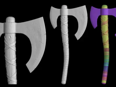 Realistic Axe  3D model
