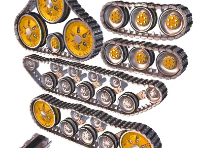 Continuous tracks 3D model