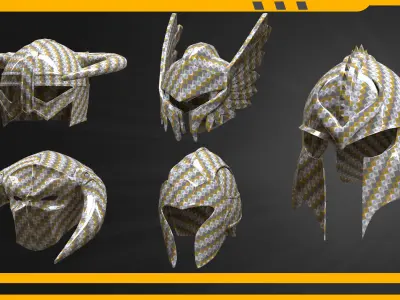 25 Helmet Basemesh Low-poly 3D model