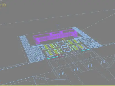 Station Building 3D model 12