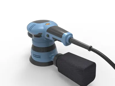 hand-held sanding machine Low-poly 3D model