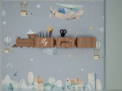 wall train  3D model