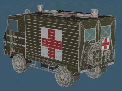 Japan Ground Self-Defense Force Type-73 rescue vehicles 3D model