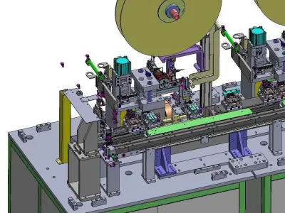 Auto linker bending and cutting machine 3D model