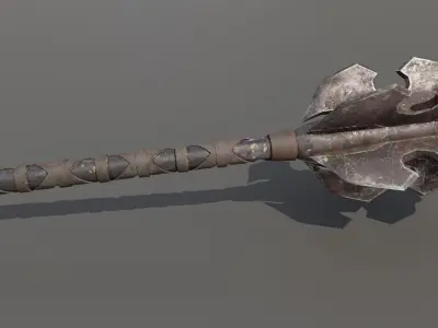 Orc Mace Low-poly 3D model
