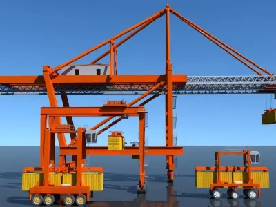 Cargo Crane Collection 3D model