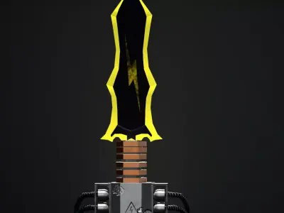 Tesla Pole Low-poly 3D model