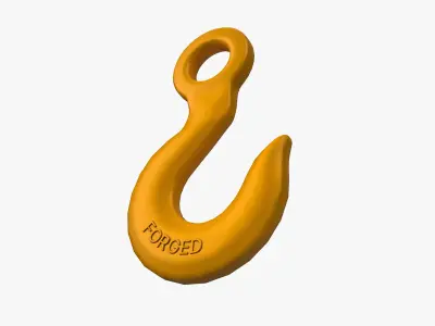 Eye Hook Low-poly 3D model