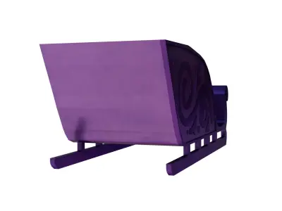 Low Poly Santa Sleigh 1964 Rudolph the Red Nose Reindeer Low-poly 3D model