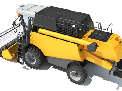 Combine Harvester 3D model 17