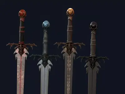 Dark Sword 5 Low-poly 3D model