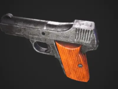 Pistol gun Free 3D model buy