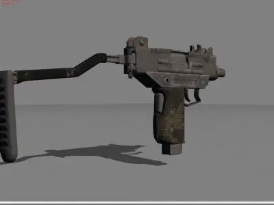 Uzi Pubg Low-poly 3D model