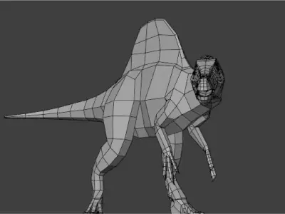 Stylized Low Poly Spinosaurus JP  - Game Ready Dinosaur Model Low-poly 3D model
