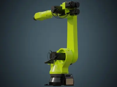 Industrial Robot 4 Basic Low-poly 3D model