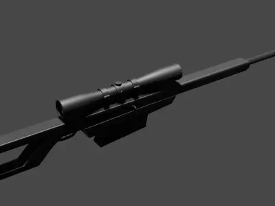 sniper rifle 3D model 22
