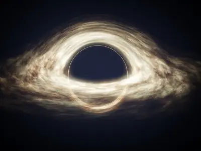  Gargantua Black Hole Accretion Disk Animated For Blender 