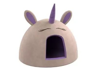 Unicorn Meow Hut Cat Hut Cat Tent Cozy Gray 3D model