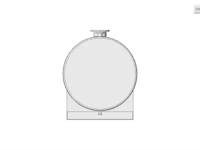 Horizontal 4m3 Tank - Tanque horizontal 4m3 3D model
