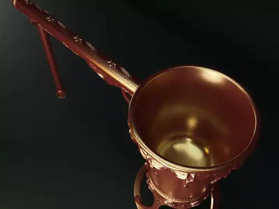 golden cup bible stylized 3D print model