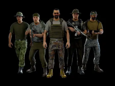 Rebels Low-poly 3D model