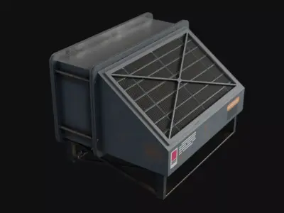 Air Conditioner Unit and Refrigeration Machine Game Ready Low-poly 3D model 5