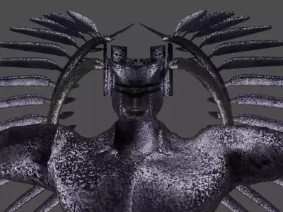 Bird monster girl Free low-poly 3D model