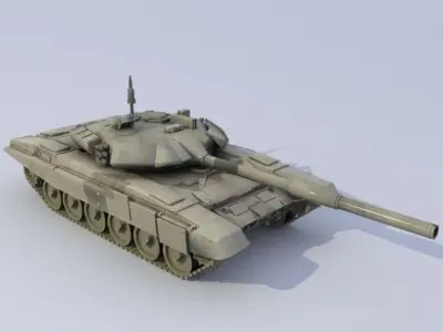 T 90 Russian Tank Low-poly 3D model