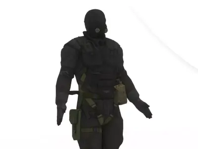 Male Stealth Operative Tactical Suit 3D Character Low-poly 3D model