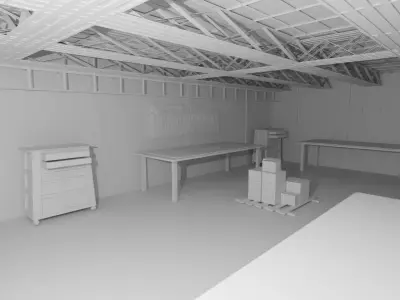 Workshop No Material Low-poly 3D model