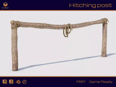 Hitching post 3D model