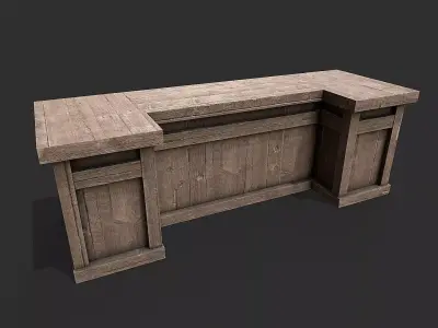 Medieval Environment Props 14 Tavern Furniture Pack Low-poly 3D model