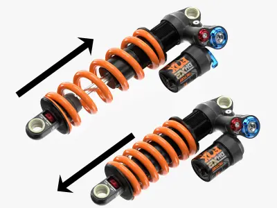 FOX DHX2 coil shock Low-poly 3D model
