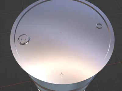 Metal Drum Barrel 1-35 scale Free 3D print model