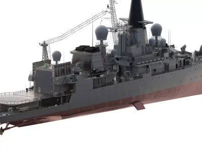 ISRAEL NAVY MULTIROLE MISSILE FRIGATE 3D model