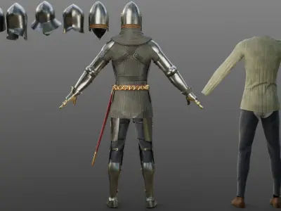 Early 15th Century English armor 3D model
