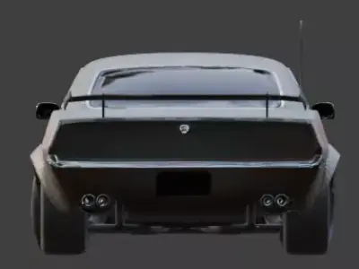 Haunted Gothic Muscle Car 3D Model Low-poly 3D model