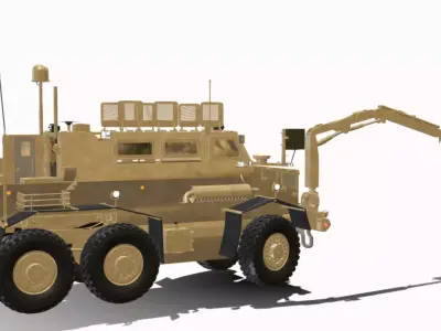 buffalo mrap 6x6 Low-poly 3D model