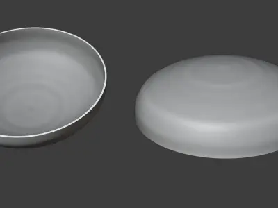 Ellipsoidal Dish 3D Free low-poly 3D model