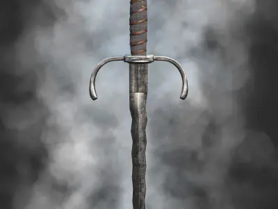 Sword and daggers set for games Low-poly 3D model