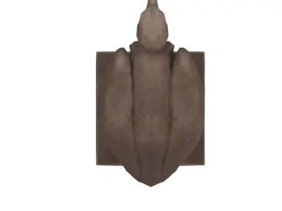 Vulture wood statue Low-poly 3D model