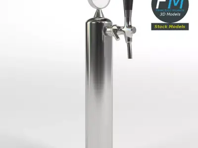 Single beer tap 3D model