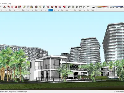 Sketchup Residential Complex B5 3D model