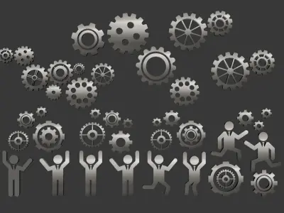 cogwheel Low-poly 3D model get