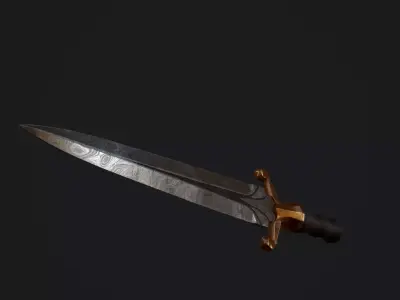 Nobles dagger Low-poly 3D model